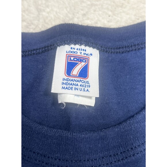 Vintage 90s Logo 7 Cleveland Indians Embroidered Single Stitch T-Shirt Size XL - Picture 4 of 8